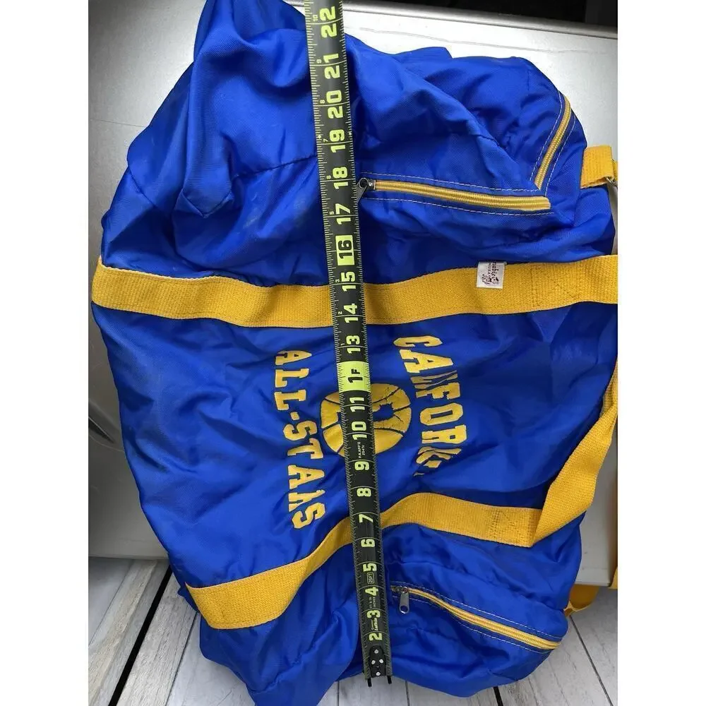 Vintage California All Stars Equipment Duffle Blue Team Bag by Triple M Bag Co.